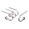 Haute Decor The Original MantleClip� Stocking Holder with White Snowflakes - 4 Pack (Silver) - Hang Christmas Stockings Safely and Securely from Mantels Up to 3 Inches Thick